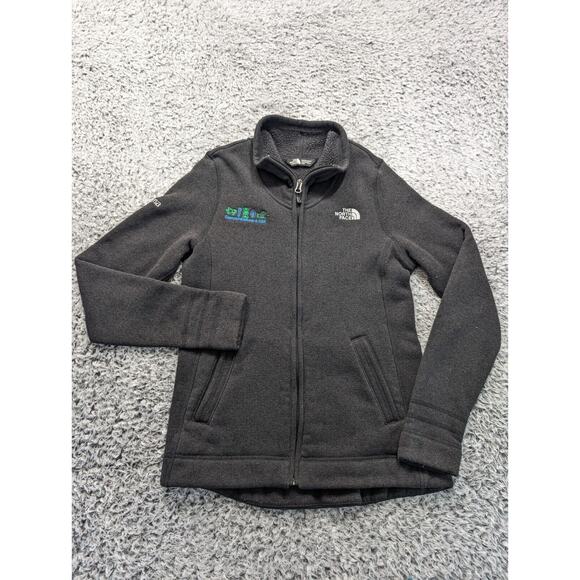 The North Face Jacket Women Medium Black Embroidered Normcore Full Zip Outdoor - Picture 1 of 8